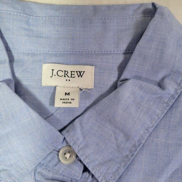 J.Crew Mens Light Blue Button-Up Long Sleeve Shirt M 100% Cotton Slim Fit - Picture 2 of 8